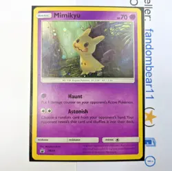 Mimikyu - SM29 BLACK STAR PROMO card COSMOS HOLO FOIL 2017 Pokemon TCG - Image 1
