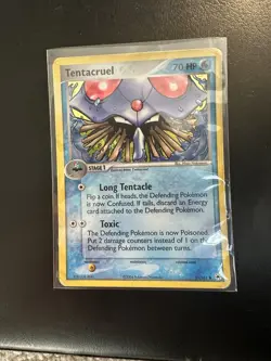 Pokemon EX Hidden Legends Holo Tentacruel Card 51/101. DAMAGED - Image 1