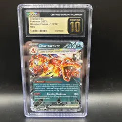 Charizard EX 125/197 HOLO Obsidian Flames Pokemon Card 059 CGC 10 PRISTINE - Image 1