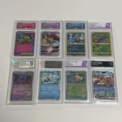 bundle of 8 mixed graded pokemon TCG cards - Image 1