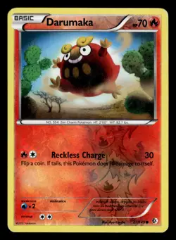 Darumaka 27/149 Reverse Holo BW Boundaries Crossed Pokemon Card - Image 1