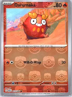 Darumaka (Master Ball) 013/086 SV: Black Bolt - Pokemon Card - NM - Image 1