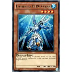 Elemental Hero Ocean LCGX-EN025 Yu-Gi-Oh! Card Rare Unlimited Edition - Image 1