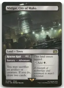 Midgar, City of Mako (Borderless) #313 MTG Final Fantasy FIN NM X1 - Image 1