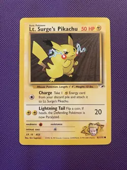 Lt. Surge's Pikachu 081/132 - Gym Heroes - Common - Pokemon TCG - LP - Image 1