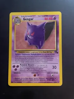 Italian Gengar 20/62 Fossil Unlimited Non-Holo LP Pokemon Card - Image 1