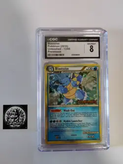 Pokemon Blastoise 13/95 -Unleashed Prerelease Promo CGC 8 - Image 1