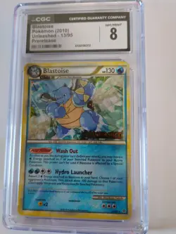 Pokemon Blastoise 13/95 -Unleashed Prerelease Promo CGC 8 - Image 4
