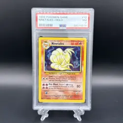 1999 POKEMON BASE SET UNLIMITED #12 NINETALES-HOLO PSA 7 - Image 1
