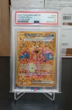 2023 POKEMON OBF EN-OBSIDIAN FLAMES HYPER RARE #228 CHARIZARD EX PSA 10 - Image 1