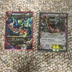 Pokemon Lot Rayquaza EX (Shiny) XY69 XY Holo (shiny) and Mega Rayquaza EX 61/108 - Image 1