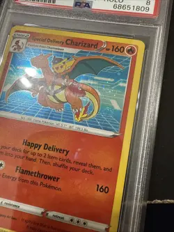 SWIRL 2022 Pokemon SWSH Promo Special Delivery Charizard #SWSH075 Holo PSA 8 - Image 5