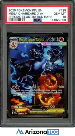 Pokemon 2025 Mega Charizard X ex 125/094 SIR Phantasmal Flames GEM MINT PSA 10 - Image 1