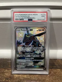Pokemon TCG Hidden Fates Promo Shiny Rayquaza GX #177a - PSA 9 - Image 1