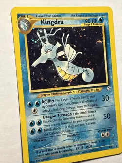 Kingdra #8/111 Neo Genesis 2000 Pokemon TCG Unlimited Rare Holo Card Vintage LP - Image 3