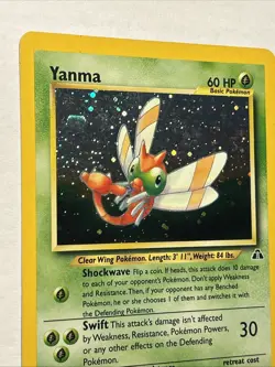 Pokemon TCG Neo Discovery Yanma #17/75 Holo Rare Card Vintage WOTC LP - Image 3