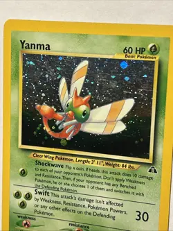 Pokemon TCG Neo Discovery Yanma #17/75 Holo Rare Card Vintage WOTC LP - Image 4