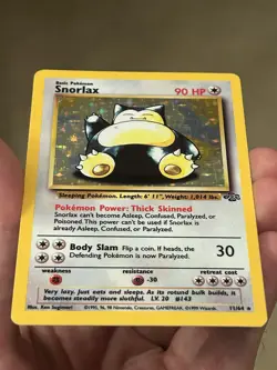 1999 Pokemon TCG Snorlax 11/64 Jungle Set Holo Rare Card Vintage WOTC NEAR MINT - Image 3