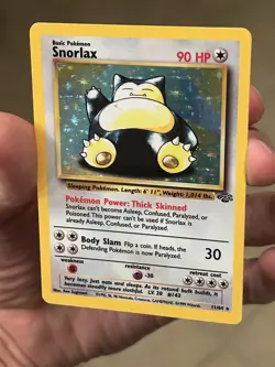 1999 Pokemon TCG Snorlax 11/64 Jungle Set Holo Rare Card Vintage WOTC NEAR MINT - Image 4