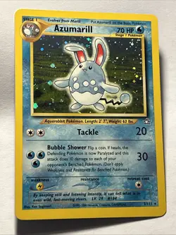 Azumarill - #2/111 Neo Genesis Holo Unlimited Rare Vintage Card Pokemon TCG NM - Image 5