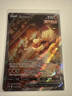 Pokemon TCG Flareon V SWSH179 Promo Card Near Mint Condition Holo - Image 1