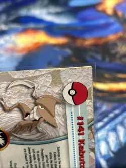 Pokemon 2000 Topps Chrome Kabutops #141 Good Condition Non Holo Blue Logo Card - Image 4