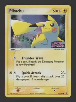 Pikachu Reverse Holo EX Holon Phantoms 78/110 ENG - Pokemon Card - Image 1
