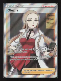 Oleana (Full Art) 191/192 Ultra Rare SWSH02: Rebel Clash Pokemon Card - Image 1