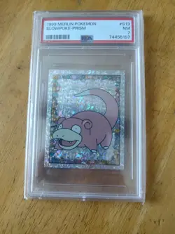 1999erlin Pokemon Slowpoke Prism #S13 PSA 7 Nm Sticker Card - Image 1