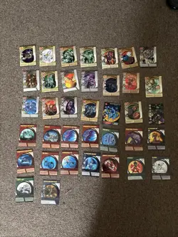 Lot 37 Bakugan Battle Brawlers Cards | 21 Magnetic | 16 Ability Cards - Image 1
