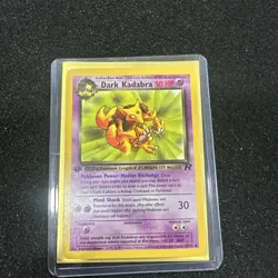 💥 1st Edition Dark Kadabra Non Holo WOTC Pokemon Card 39/82 Rocket Set 1999 - Image 1