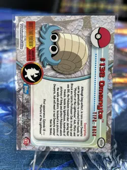 Omanyte #138 -Pokemon Topps Card TV Animation Series 3 - Non Holo - Blue Logo LP - Image 3