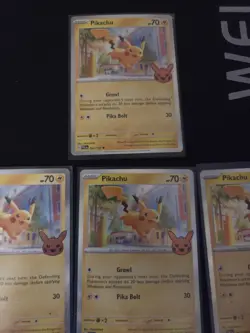 Lot Of 7 Pokemon Cards Pikachu 062/193 Trick or Trade Booster Bundle 2023 Holo - Image 3