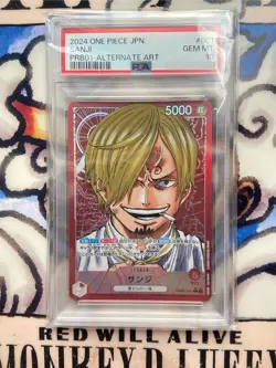 [PSA10] Sanji PRB01-001 Leader Alternate Art One Piece Card Game (Japanese) - Image 1