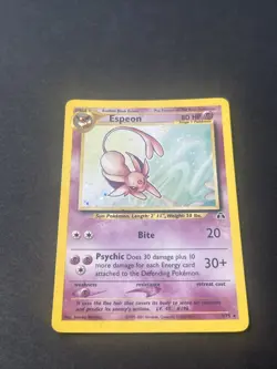 Espeon Neo Discovery TCG 1/75 Holo Unlimited Rare Card Pokemon English - Image 1