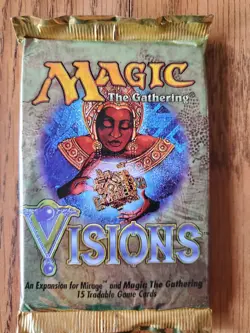 MAGIC THE GATHERING Lot of Two (2) VISIONS Factory Sealed Booster Packs - Image 3