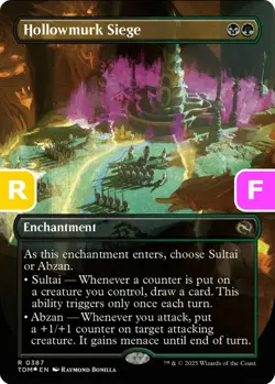 MTG Hollowmurk Siege Tarkir Dragonstorm Rare Enchantment *Foil* NM - Image 1