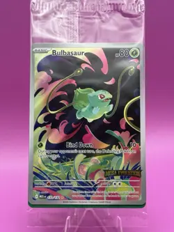 Pokemon TCG Bulbasaur 133/132 Secret Rare Mega Evolution Stamped Promo NM Sealed - Image 1