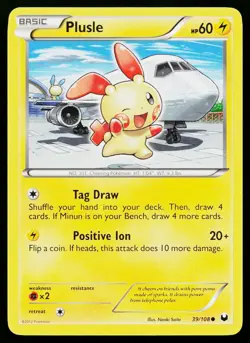 Plusle 39/108 Common Dark Explorers Pokemon Lightly Played - Image 1