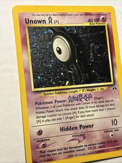 Unown A #14/75 Neo Discovery Unlimited Pokemon TCG Holo Rare Card Vintage LP - Image 3