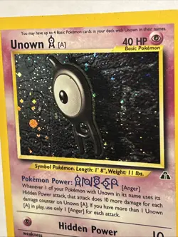 Unown A #14/75 Neo Discovery Unlimited Pokemon TCG Holo Rare Card Vintage LP - Image 4