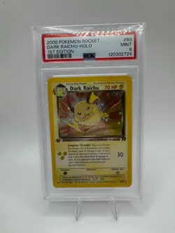 Pokemon Dark Raichu Team Rocket 1st Edition Holo Secret Rare #83 PSA 9 Mint - Image 1