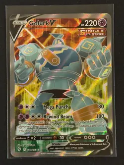 Golurk V Full Art Ultra Rare 181/203 Evolving Skies Pokemon TCG - Image 1