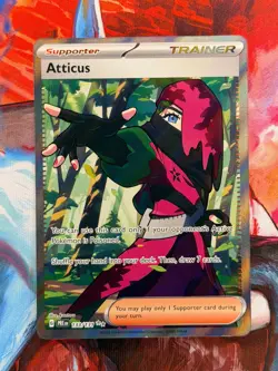 Atticus Full Art Trainer Ultra Rare Prismatic Evolutions 133/131 Pokemon TCG ⭐⭐ - Image 1