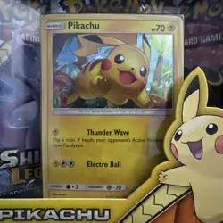 Pokemon TCG Shining Legends Pikachu Pin Collection (3 Booster Packs) 2017 - Image 2