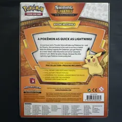 Pokemon TCG Shining Legends Pikachu Pin Collection (3 Booster Packs) 2017 - Image 3