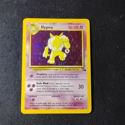 Pokemon TCG Hypno Fossil 8/62 Unlimited Holo Rare NM - Image 1
