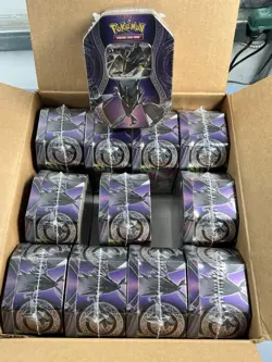Case Of X12 Pokemon TCG Mysterious Powers Necrozma GX Tins (sealed) #1.11 - Image 3