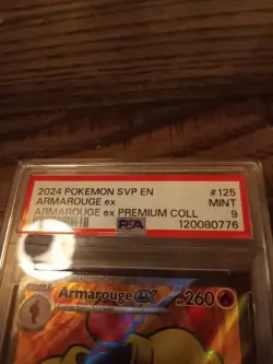 PSA 9 MINT Armarouge ex SVP 125 Black Star Promo Pokemon Premium Collection - Image 2