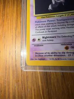 Haunter 6/62 Fossil Holo Unlimited Rare Pokemon - Image 3